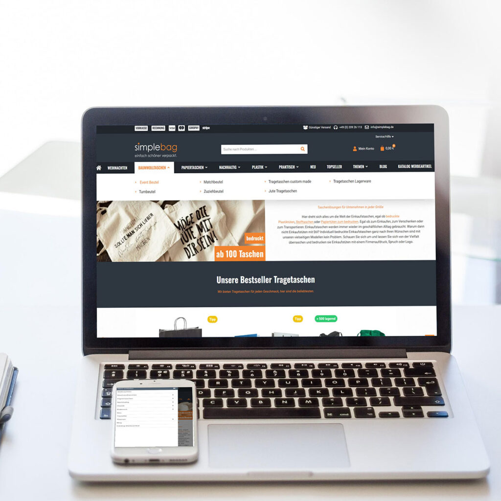 Anneke Engels Webdesign | Projekt simplebag