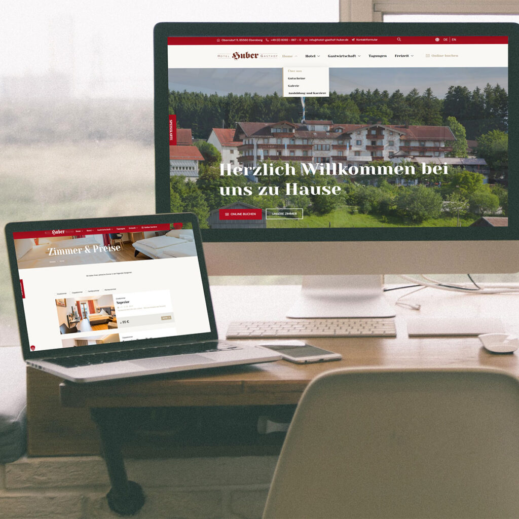 Anneke Engels | Website-Projekt Hotel Gasthof Huber